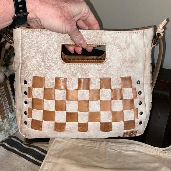 NWT Bed Stu Leather Keiki Crossbody Bag Handbag Nectar Lux Tan Rustic MSRP $235 - Picture 5 of 14